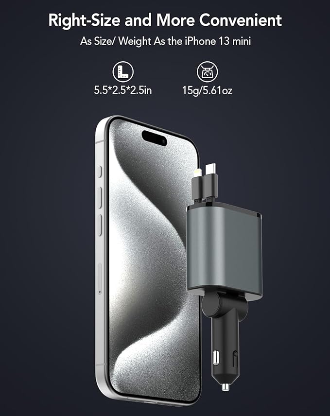 ModernDrive™ Retractable Car Charger – Turn Any Car Into a Tesla Vibe