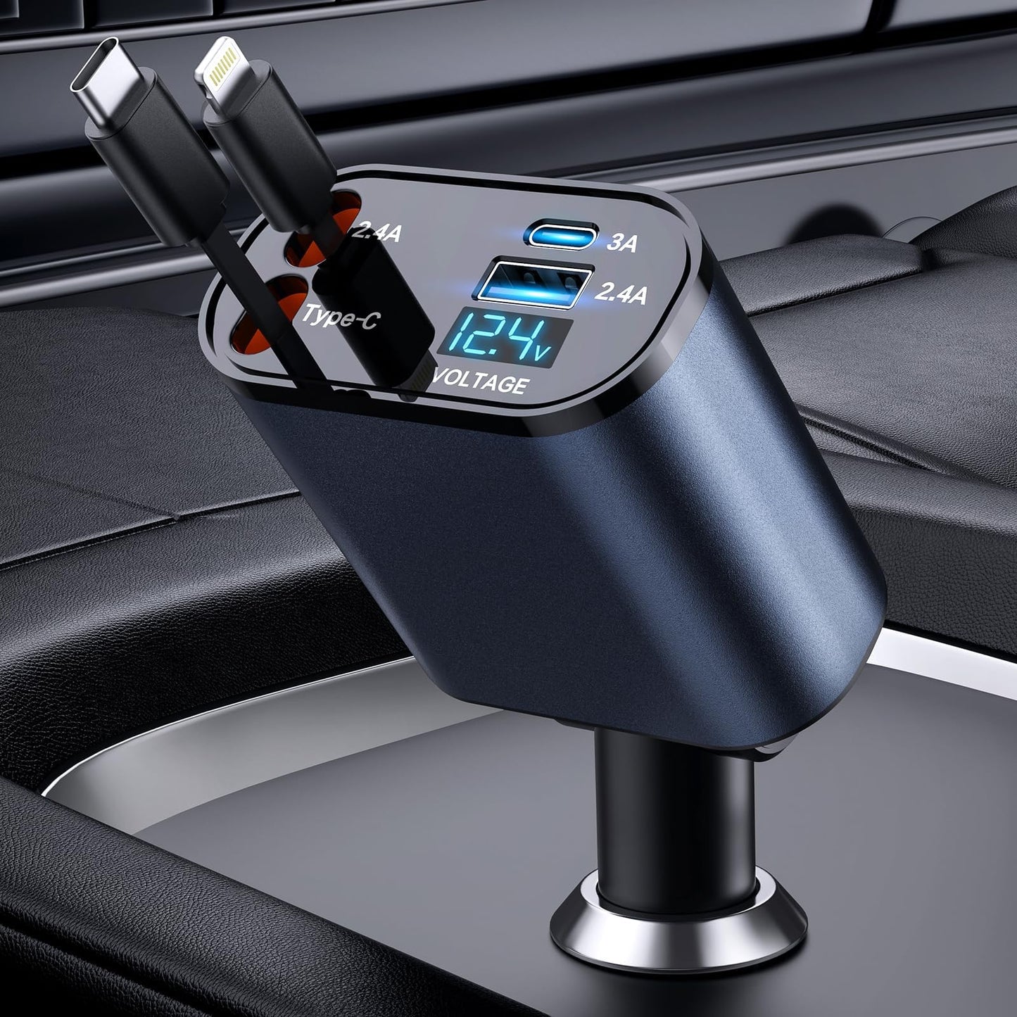 ModernDrive™ Retractable Car Charger – Turn Any Car Into a Tesla Vibe