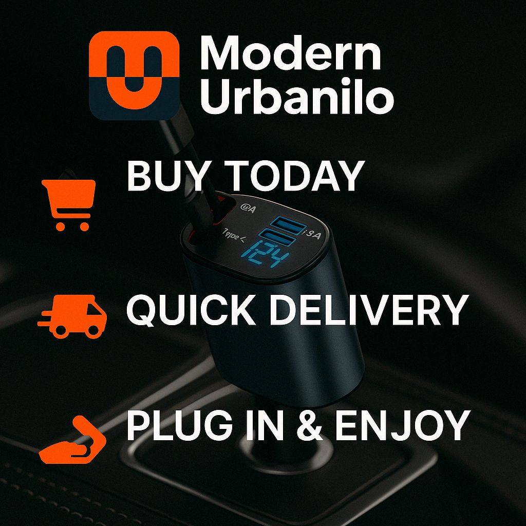 Modern Urbanilo ™ Retractable Car Charger – Turn Any Car Into a Tesla Vibe