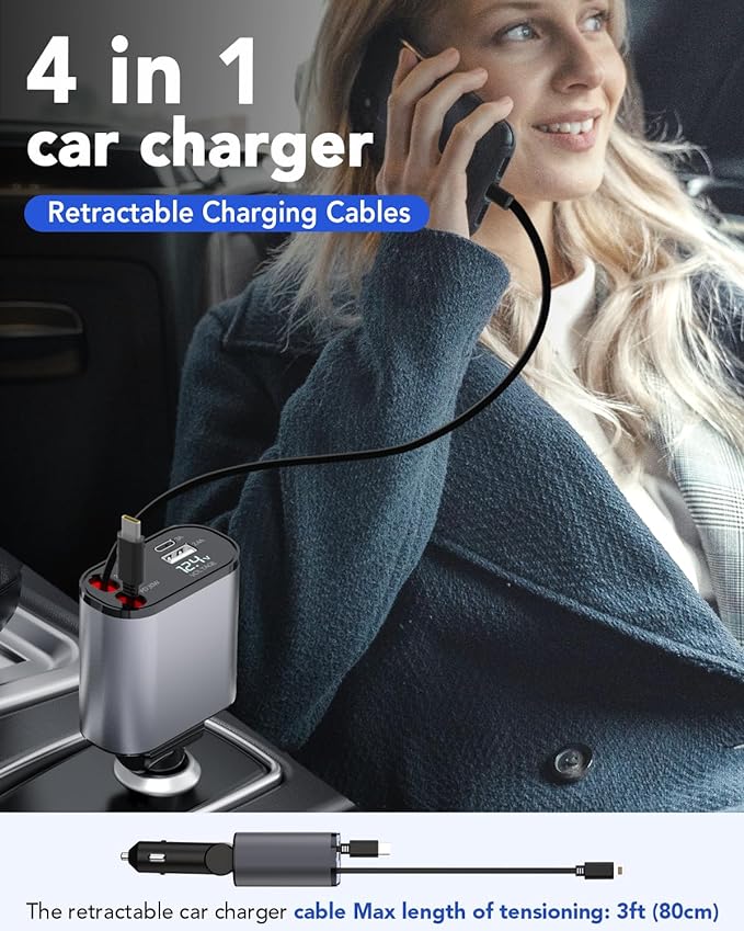 ModernDrive™ Retractable Car Charger – Turn Any Car Into a Tesla Vibe